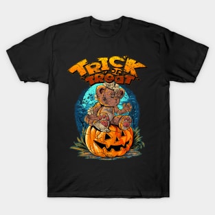 Trick or Treat Zombie Teddy T-Shirt